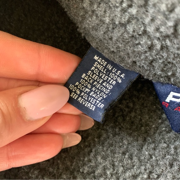 Vintage 90s Polo Ralph Lauren Sport Fleece Jacket Men’s XL Gray 1/4 Zip Logo USA - Picture 7 of 14